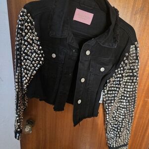 Studded Black Denim Jacket